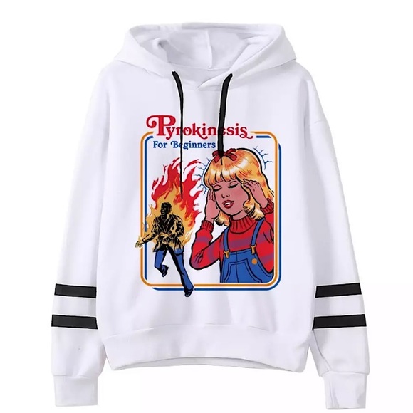 HP!✨ Pyrokinesis🔥 for beginners white hoodie - Picture 1 of 3